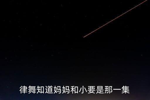 律舞知道妈妈和小要是那一集