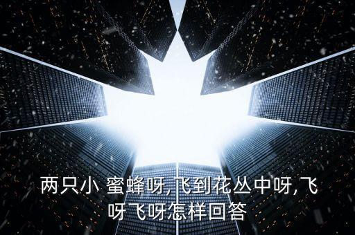  两只小 蜜蜂呀,飞到花丛中呀,飞呀飞呀怎样回答