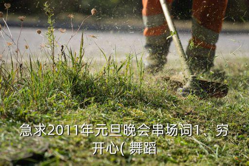急求2011年元旦晚会串场词1、穷开心( 舞蹈