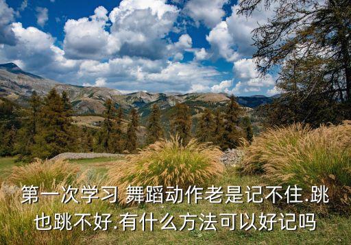 记舞蹈动作的诀窍,学舞蹈要记住动作不要害怕动作丑陋