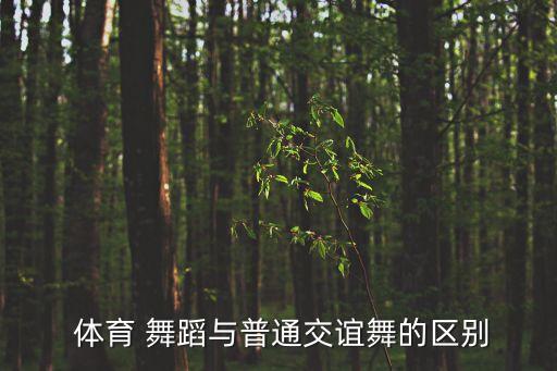  体育 舞蹈与普通交谊舞的区别