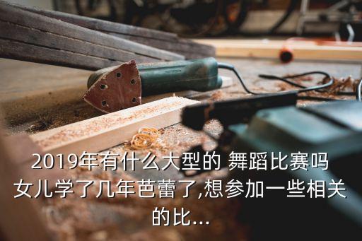 2019年有什么大型的 舞蹈比赛吗女儿学了几年芭蕾了,想参加一些相关的比...