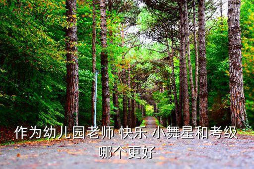 作为幼儿园老师 快乐 小舞星和考级哪个更好