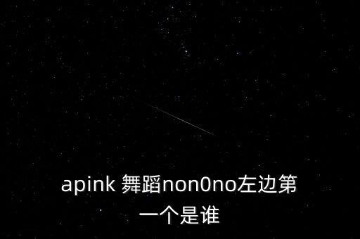 apink 舞蹈non0no左边第一个是谁