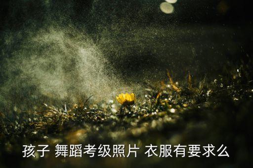 孩子 舞蹈考级照片 衣服有要求么