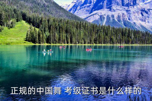 正规的中国舞 考级证书是什么样的