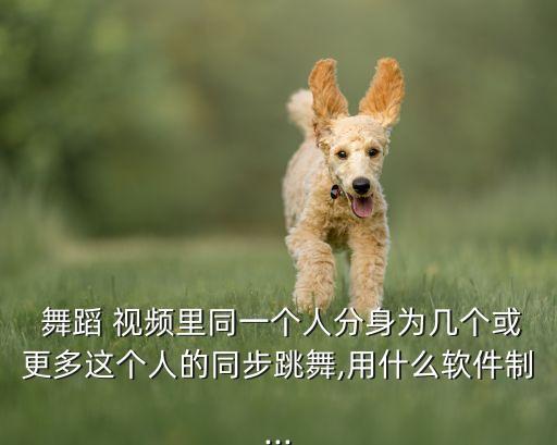  舞蹈 视频里同一个人分身为几个或更多这个人的同步跳舞,用什么软件制...