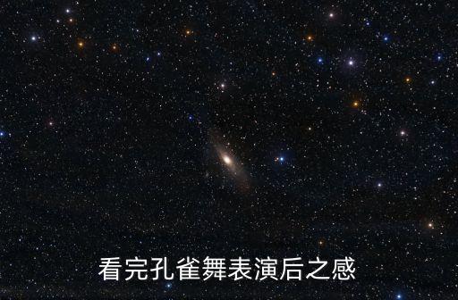 看完孔雀舞表演后之感
