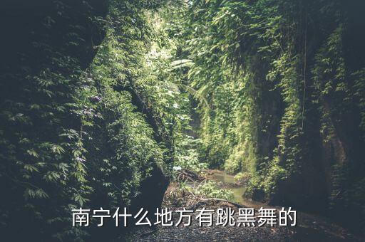  南宁什么地方有跳黑舞的