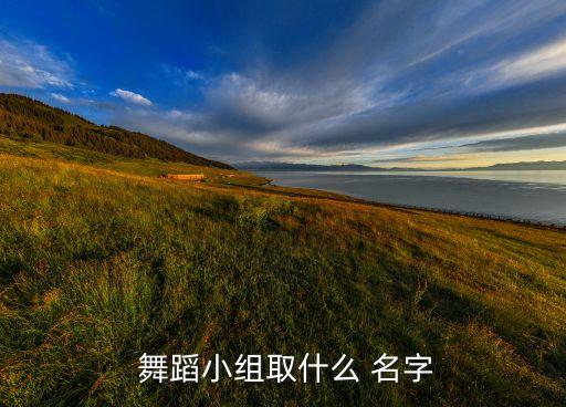  舞蹈小组取什么 名字