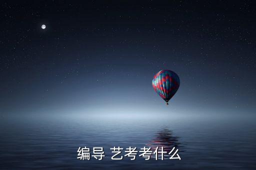  编导 艺考考什么