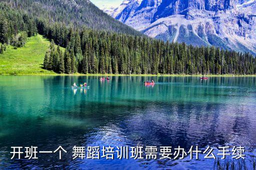 开班一个 舞蹈培训班需要办什么手续