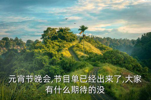 元宵节晚会,节目单已经出来了,大家有什么期待的没