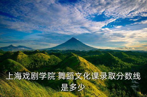 上海戏剧学院 舞蹈文化课录取分数线是多少