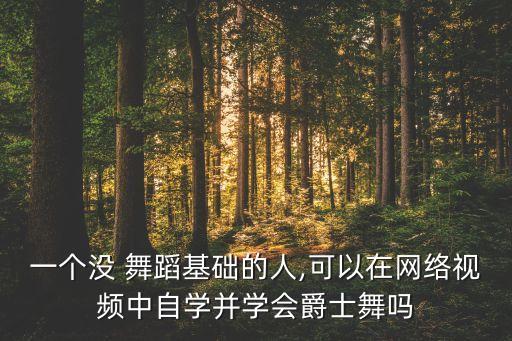 一个没 舞蹈基础的人,可以在网络视频中自学并学会爵士舞吗