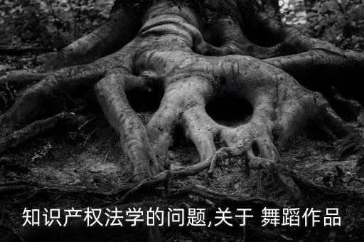知识产权法学的问题,关于 舞蹈作品