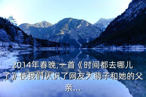 2014年春晚,一首《时间都去哪儿了》使我们认识了网友大萌子和她的父亲...