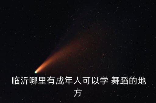  临沂哪里有成年人可以学 舞蹈的地方