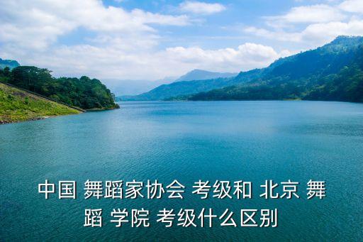 中国 舞蹈家协会 考级和 北京 舞蹈 学院 考级什么区别
