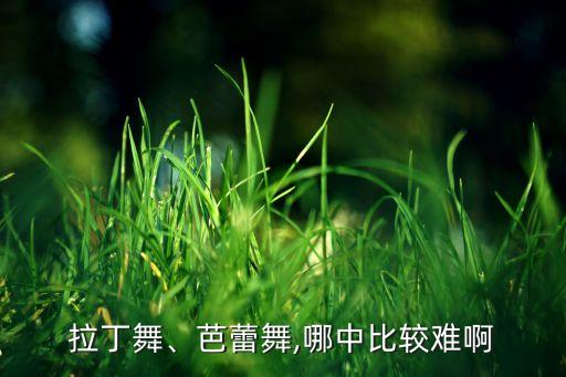 拉丁舞、芭蕾舞,哪中比较难啊