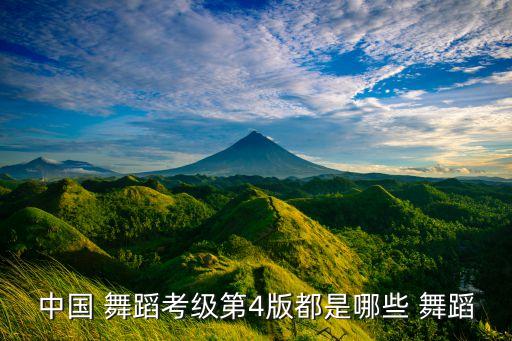 中国 舞蹈考级第4版都是哪些 舞蹈