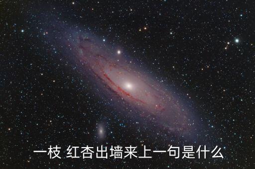  一枝 红杏出墙来上一句是什么