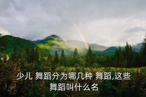 少儿 舞蹈分为哪几种 舞蹈,这些 舞蹈叫什么名