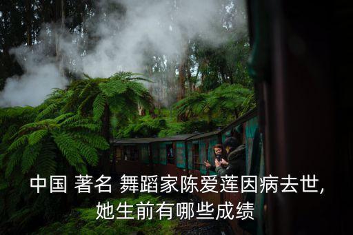 中国 著名 舞蹈家陈爱莲因病去世,她生前有哪些成绩