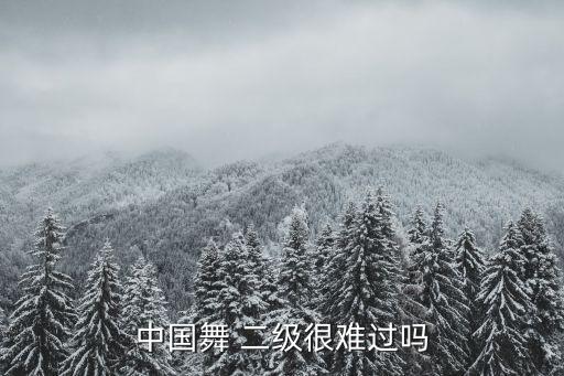 中国舞 二级很难过吗