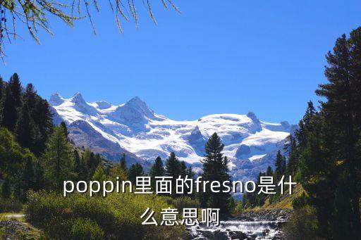 poppin里面的fresno是什么意思啊
