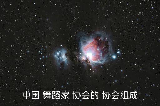 中国 舞蹈家 协会的 协会组成