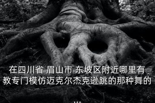 在四川省 眉山市 东坡区附近哪里有教专门模仿迈克尔杰克逊跳的那种舞的...