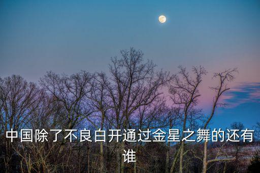 中国除了不良白开通过金星之舞的还有谁