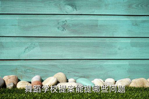  舞蹈学校提案能提哪些问题