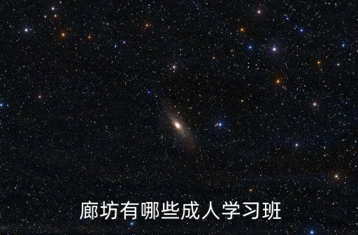  廊坊有哪些成人学习班