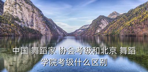 中国 舞蹈家 协会考级和北京 舞蹈学院考级什么区别