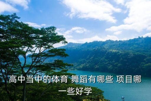 高中当中的体育 舞蹈有哪些 项目哪一些好学