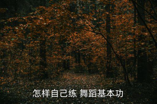 怎样自己练 舞蹈基本功