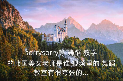 sorrysorry等 舞蹈 教学的韩国美女老师是谁 视频里的 舞蹈教室有很夸张的...