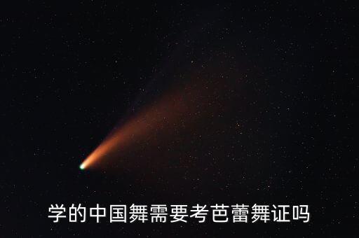 学的中国舞需要考芭蕾舞证吗