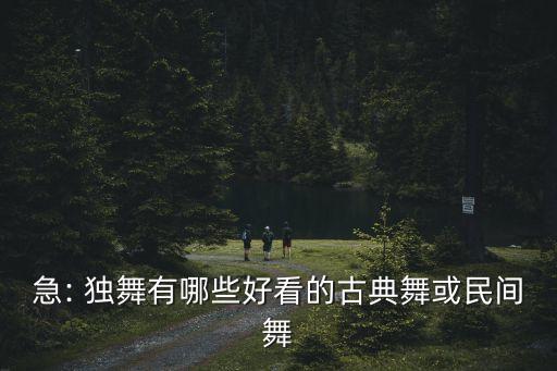 急: 独舞有哪些好看的古典舞或民间舞