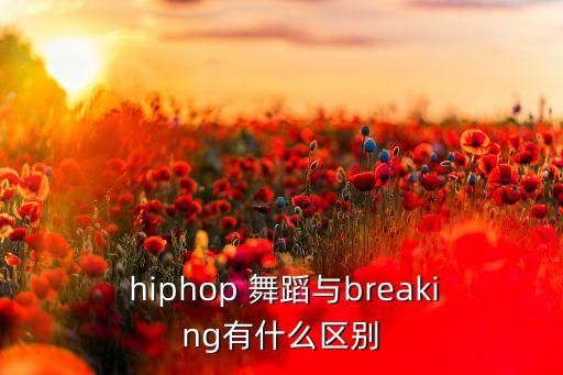  hiphop 舞蹈与breaking有什么区别
