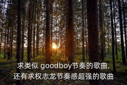 求类似 goodboy节奏的歌曲,还有求权志龙节奏感超强的歌曲