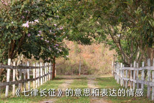《七律长征》的意思和表达的情感