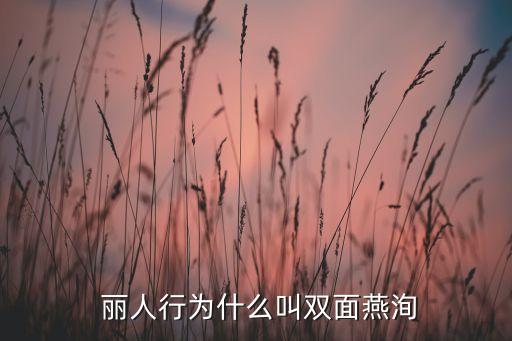  丽人行为什么叫双面燕洵