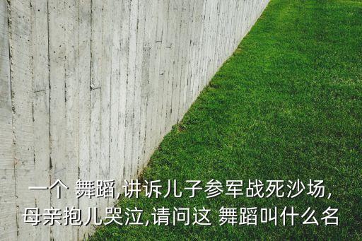 一个 舞蹈,讲诉儿子参军战死沙场,母亲抱儿哭泣,请问这 舞蹈叫什么名
