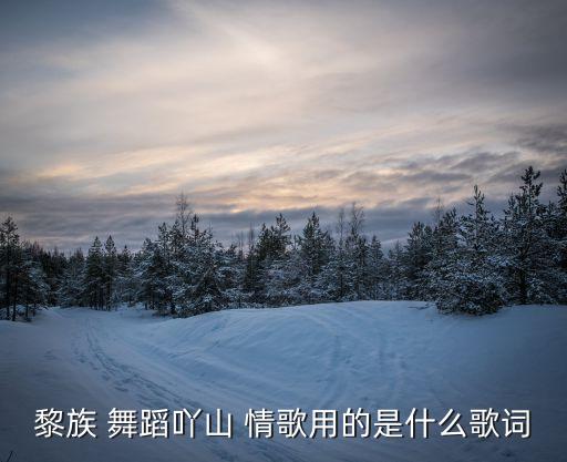 黎族 舞蹈吖山 情歌用的是什么歌词