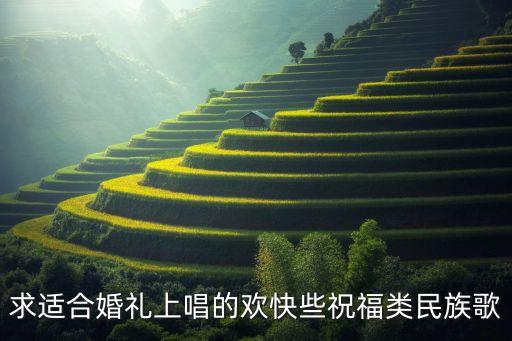 求适合婚礼上唱的欢快些祝福类民族歌