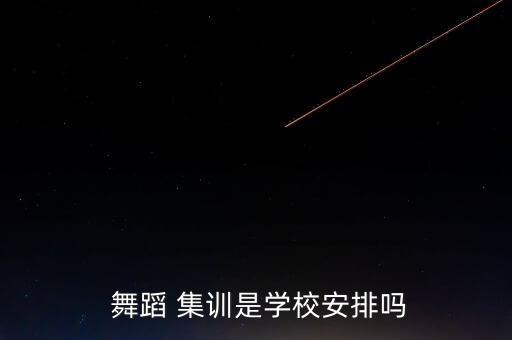  舞蹈 集训是学校安排吗