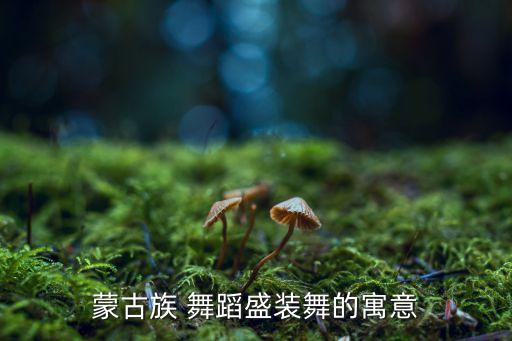 蒙古族 舞蹈盛装舞的寓意